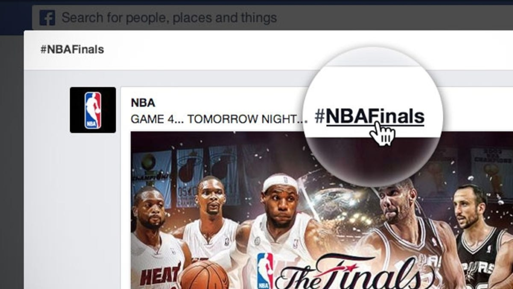 Hashtags come to Facebook today